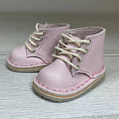 Ботинки кожа на шнурках нежно розовые для кукол Paola Reina, 32см