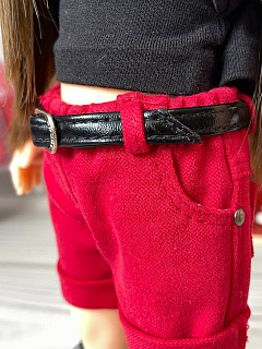 Шорты с поясом красные для кукол Паола Рейна Подружки 32 см Paola Reina HM-GL-1085 #Tiptovara#