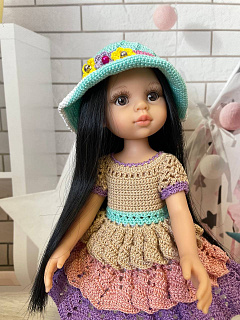 Платье и шляпа для куклы Paola Reina 32 см Paola Reina HM-IS-1025 #Tiptovara#
