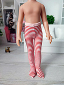 Колготы в красно-белую полоску для куклы Paola Reina, 32 см