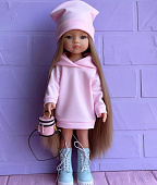Комплект нежно розовый худи и шапка для кукол Paola Reina, 32 см