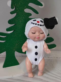 #DM_COLOR_REF# Пупсик спящий Снеговик 11 см фото для пупсика