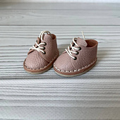 Розовые кожаные ботинки для кукол Паола Рейна, 32 см