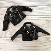 Кожаная куртка косуха черная для кукол Paola Reina