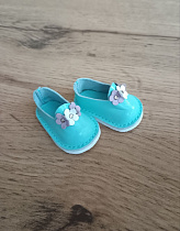 Голубые балетки для куклы Paola Reina, 32 см (кожа)